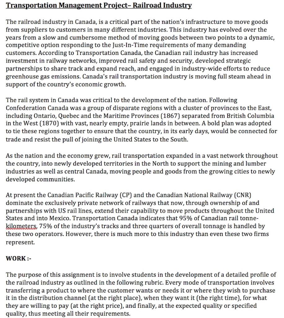 Railway Cost Structure: 1. Write fixed versus variable cost components, 2.