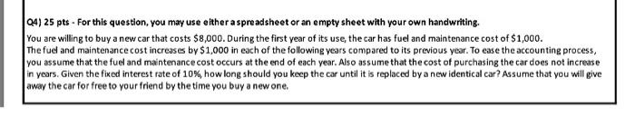  041 25 pts - For this question, you may use either
