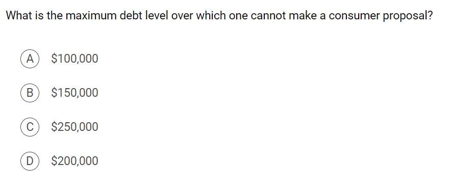  What is the maximum debt level over which one cannot make