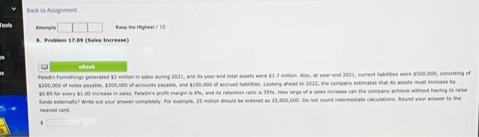  Tools Back to Assignment Antempla Keep the Highest / 10 3.