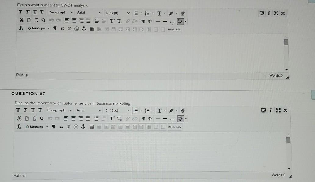 Old MathJax webview 1. Explain what is meant by SWOT analysis 2.