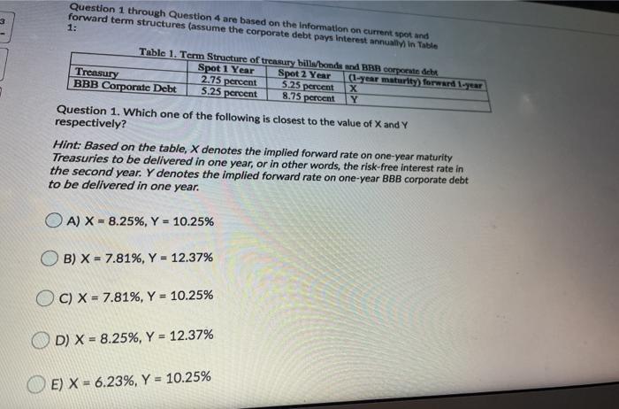  Question 1 through Question 4 are based on the Information on