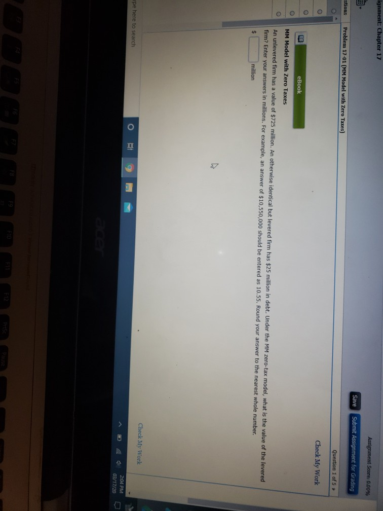  ignment: Chapter 17 Assignment Score: 0.00% Save Submit Assignment for Grading