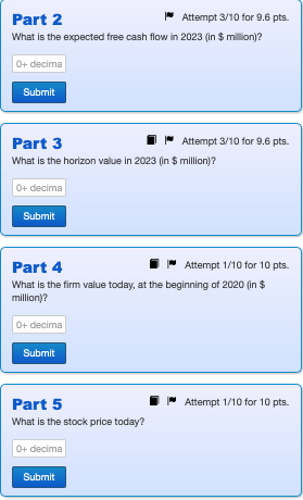 UPipe had an EBIT of $220 million. Depreciation was $44 million, increase
