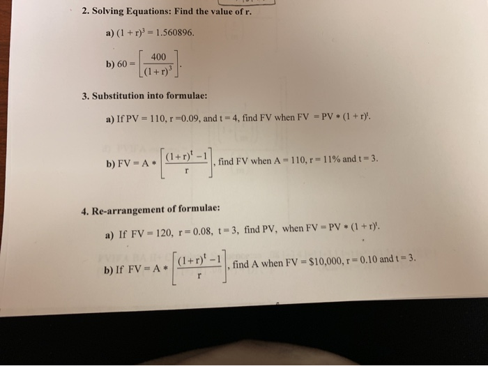 Solve 2, 3, & 4 all parts. please show all work!! 2.