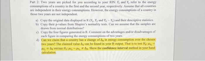 d please Part 2: Two years are picked for you according to