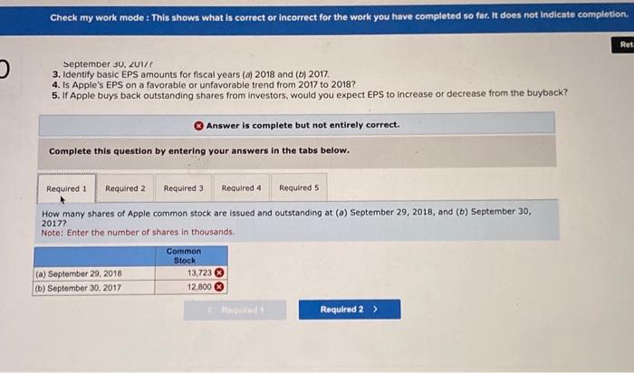 1. How many shares of Apple common stock are issued and outstanding