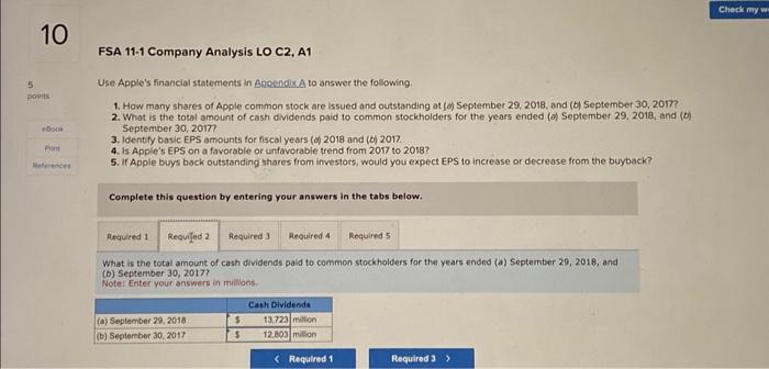 2017? 3. Identify basic EPS amounts for fiscal years (i) 2018 and