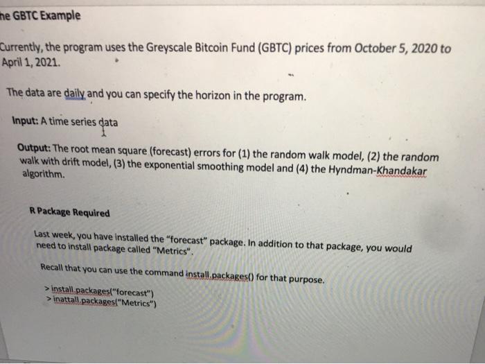 i need help with calculating forecasts in r. Im using target stock