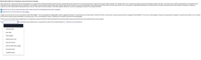 Thank you Web Analytics Mini Case: Evaluating a Sponsored Search Campaign Sponsored