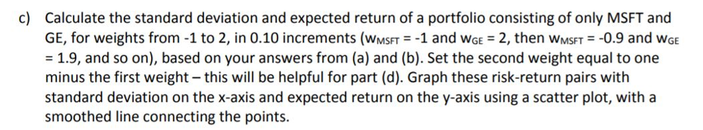 GE Returns Adj Close S&P Returns 12/31/2004 19.92 -0.001 23.06 -0.003 1211.92
