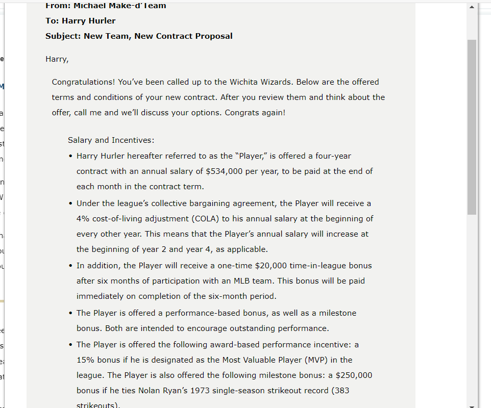 old and has always dreamed of playing in the big leagues. Last