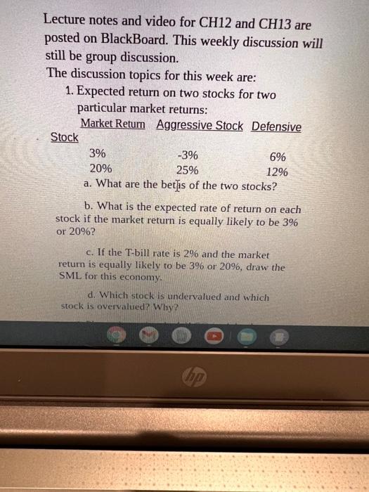 please if you use excel walk me through each step Lecture notes