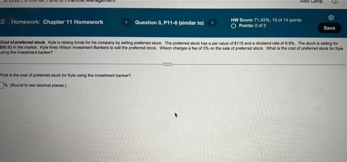 g onayo PALL|||| = Homework: Chapter 11 Homework Question 3, P11-8 (similar