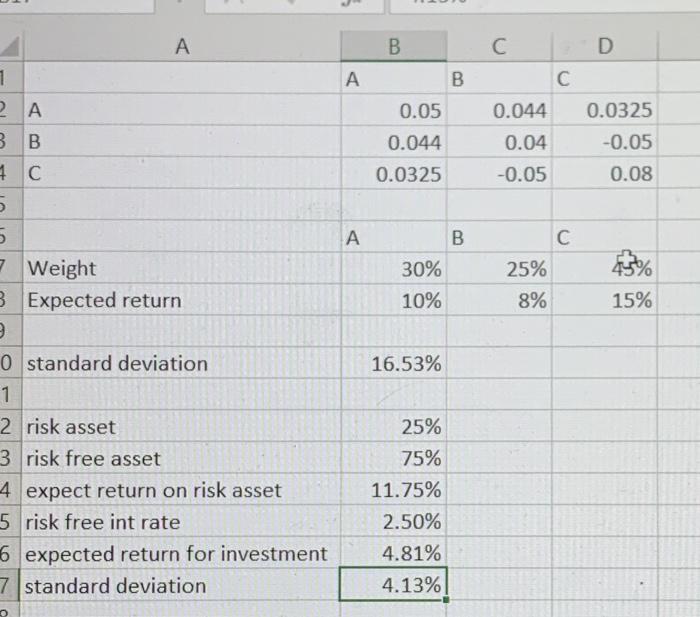 B and Stock C. (ie. use the information in 23 given about
