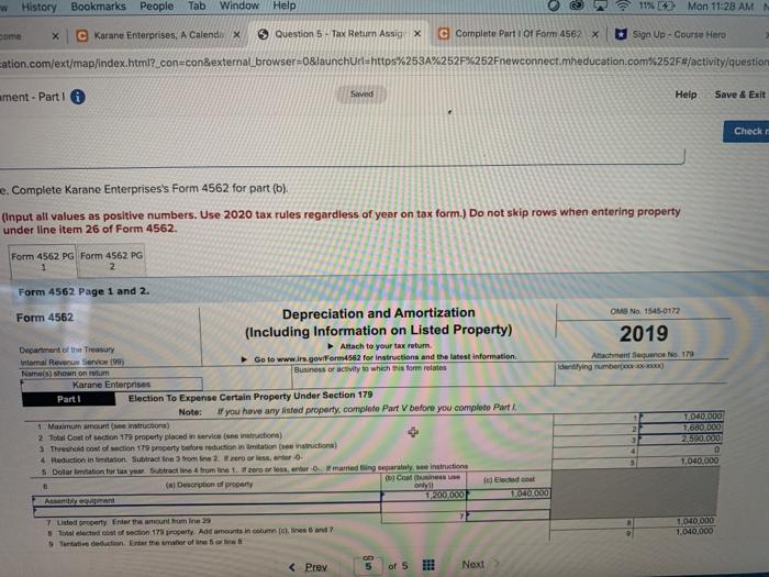 Depreciation Current Amortization TORT LOST Recovery Deduction $ OS 2019 Assets Office