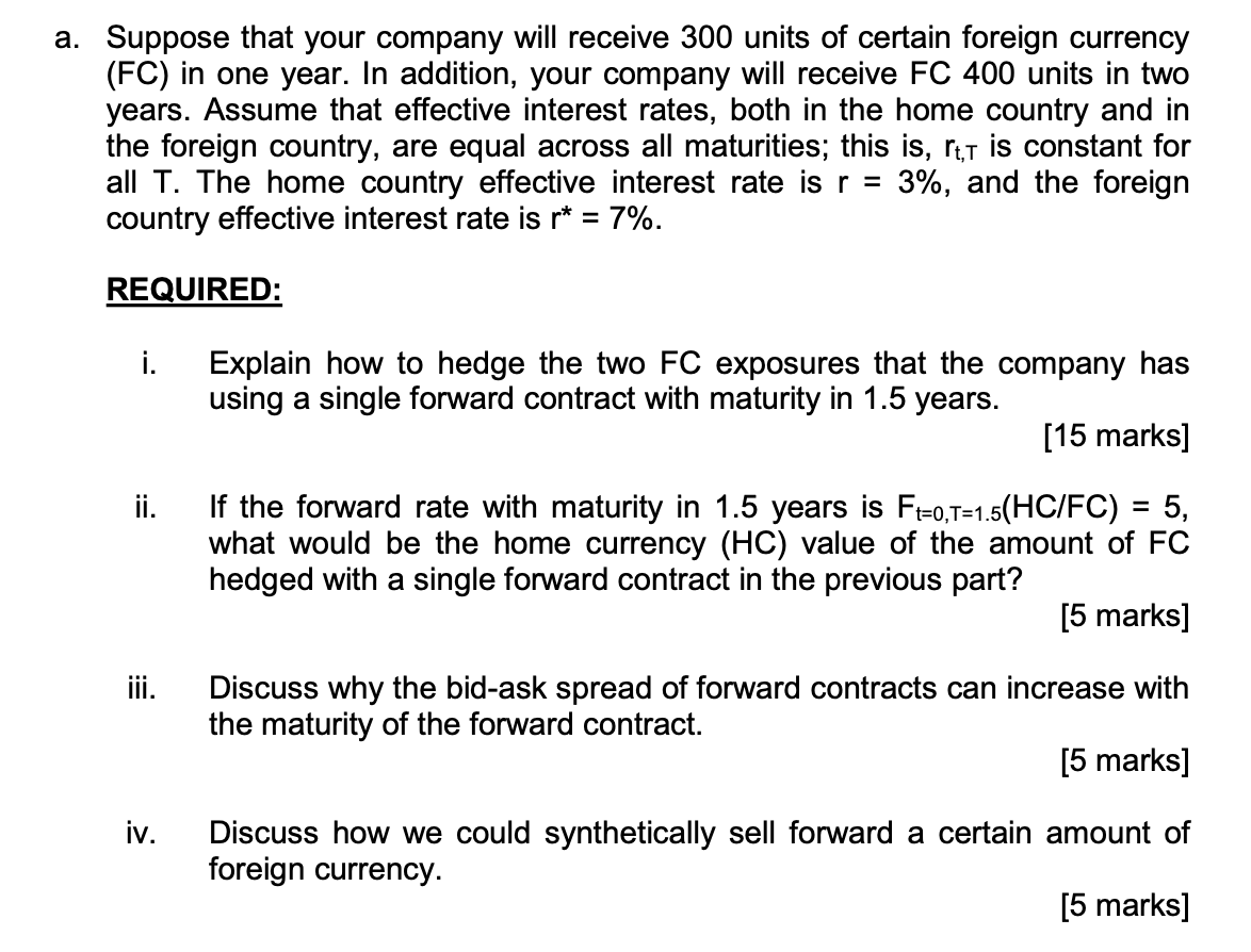 Please could someone help answer these questions, especially part ii. a. Suppose