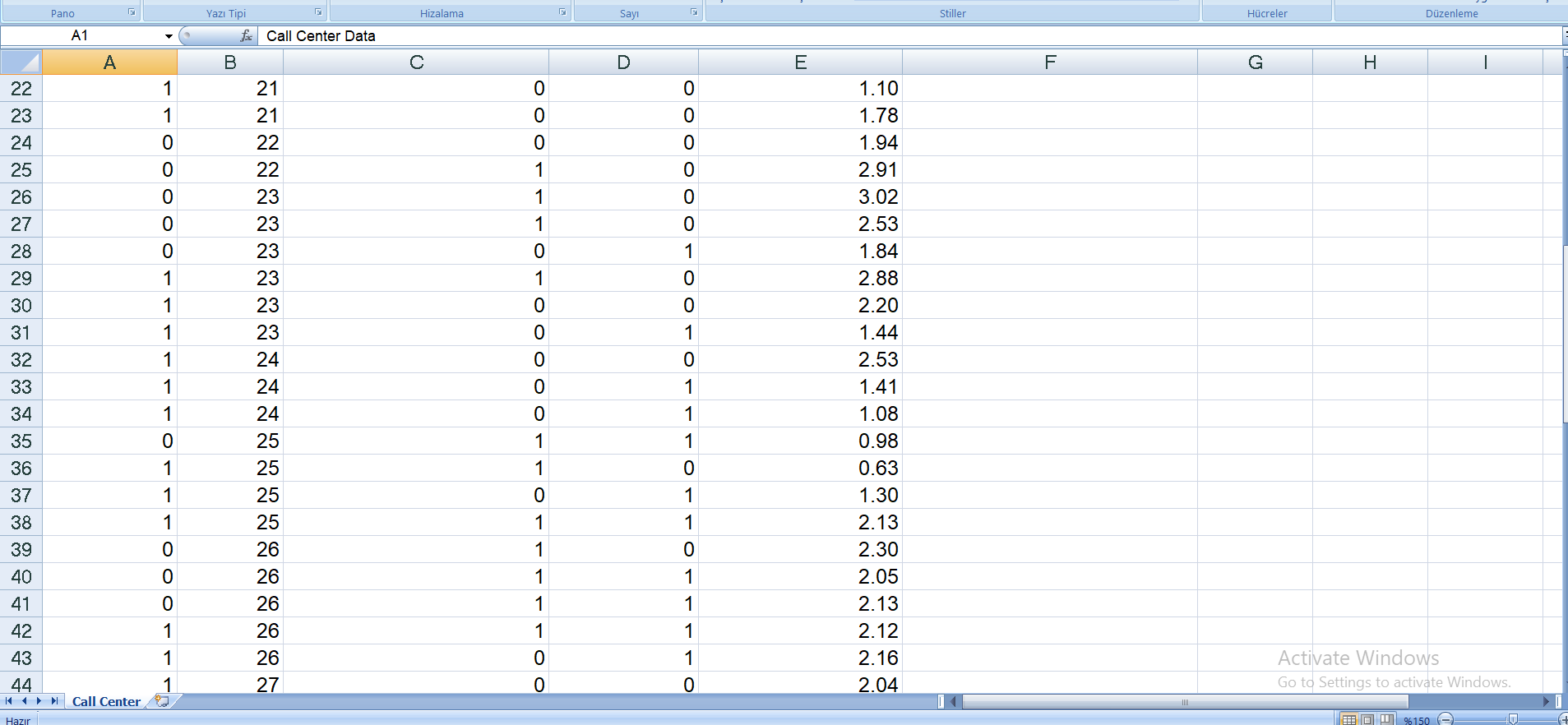 data you received to test a hypotheses. You can find the Excel
