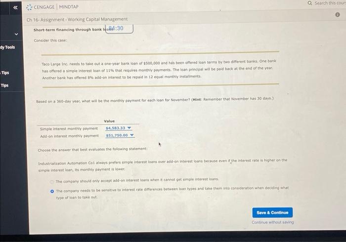 i need help with tgis question. Th 16. Assignment-Working Capital Management Short-term