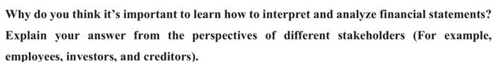  Why do you think it's important to learn how to interpret