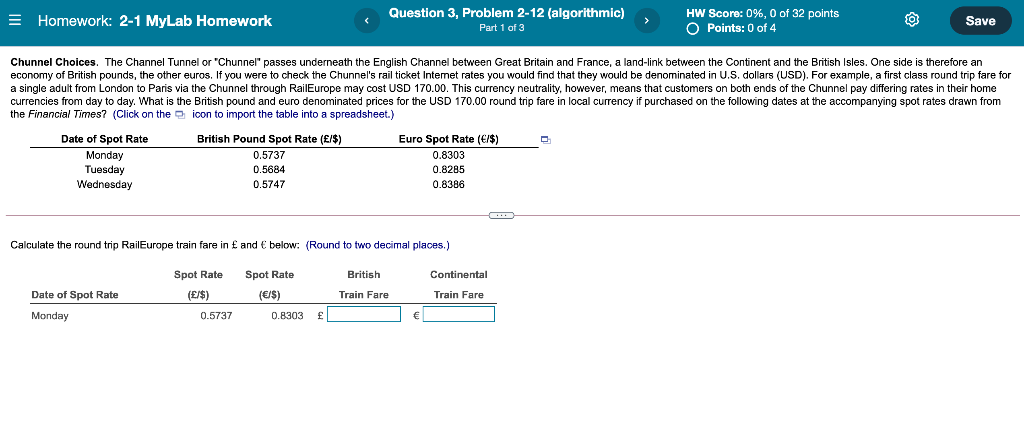  E Homework: 2-1 MyLab Homework Question 3, Problem 2-12 (algorithmic) Part