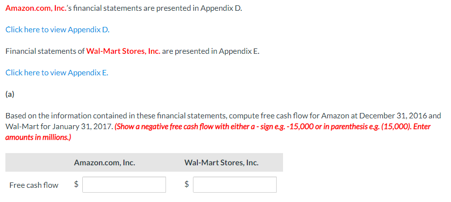  Amazon.com, Inc.'s financial statements are presented in Appendix D. Click here