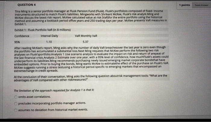  QUESTION 4 1 points Save Answer Tina Ming is a senior