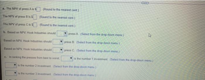 consideration The relevant cash flows associated with each are shown in the