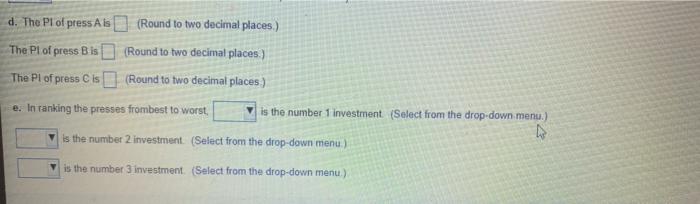 following table The firm's cost of capital is 15% a. Calculate the