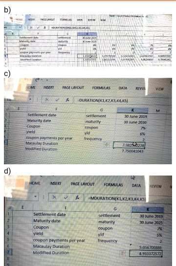 Given all these inputs, do the following. a) Assume the bond is
