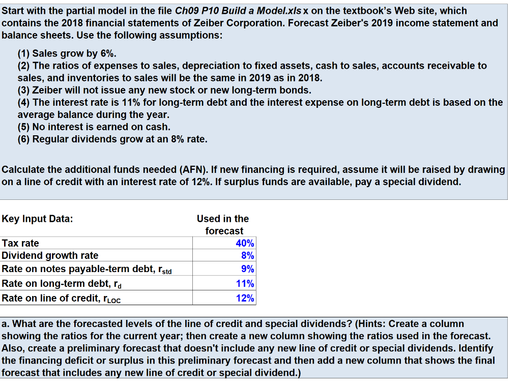  Start with the partial model in the file Ch09 P10 Build