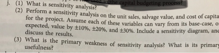product mix, and the capital budgeting analysis is being conducted by Sidney