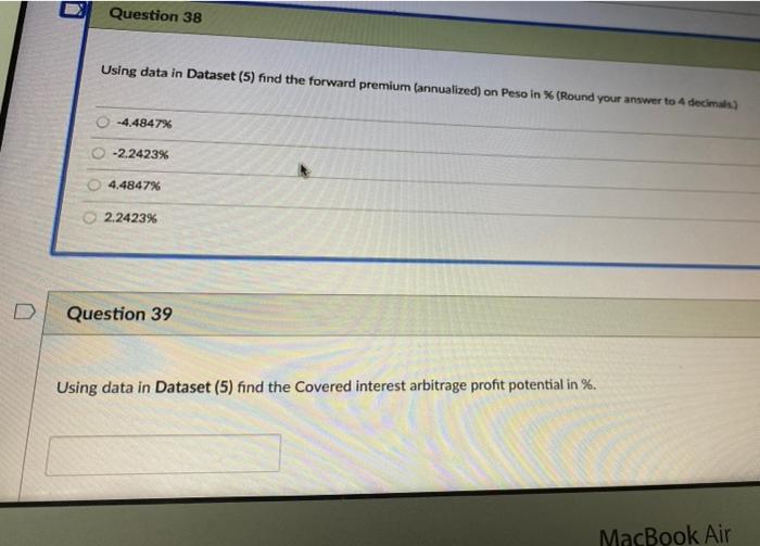 rate Mexico interest rate Spot rate 180-day Forward Rate Investment for Ps20.4500/$
