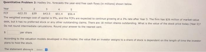  Year 4 1 - $22.55 2 $39 3 $43.5 $51.4 Quantitative