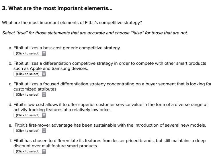  3. What are the most important elements... What are the most