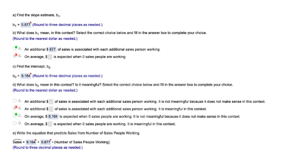 are shown in the accompanying table. The manager wants to predict Sales