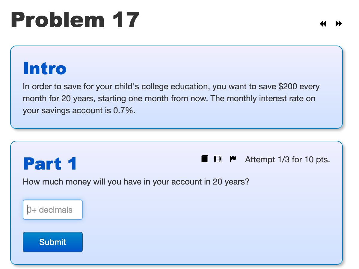 want to save $3,000 every year for 25 years, starting one year