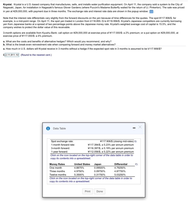that manufactures, sells, and installs water purification equipment. On April 11, the