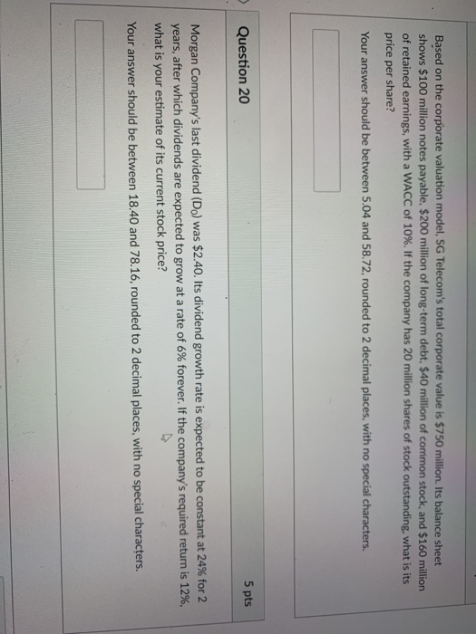 Will rate fast Based on the corporate valuation model, SG Telecom's total