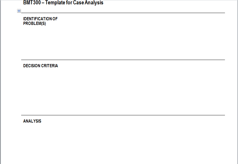 case analysis template . Read the case study provided below on the