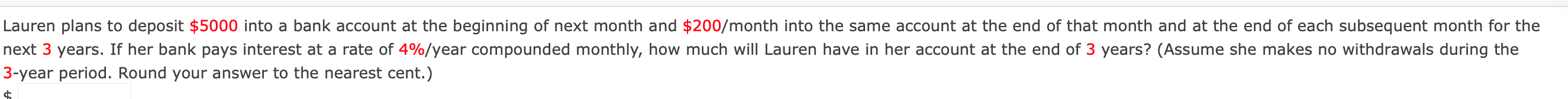 3-year period. Round your answer to the nearest cent.)