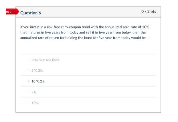 PLZ PLZ HELP. ONLY THE CORRECT ANSWER fect Question 6 0/2 pts