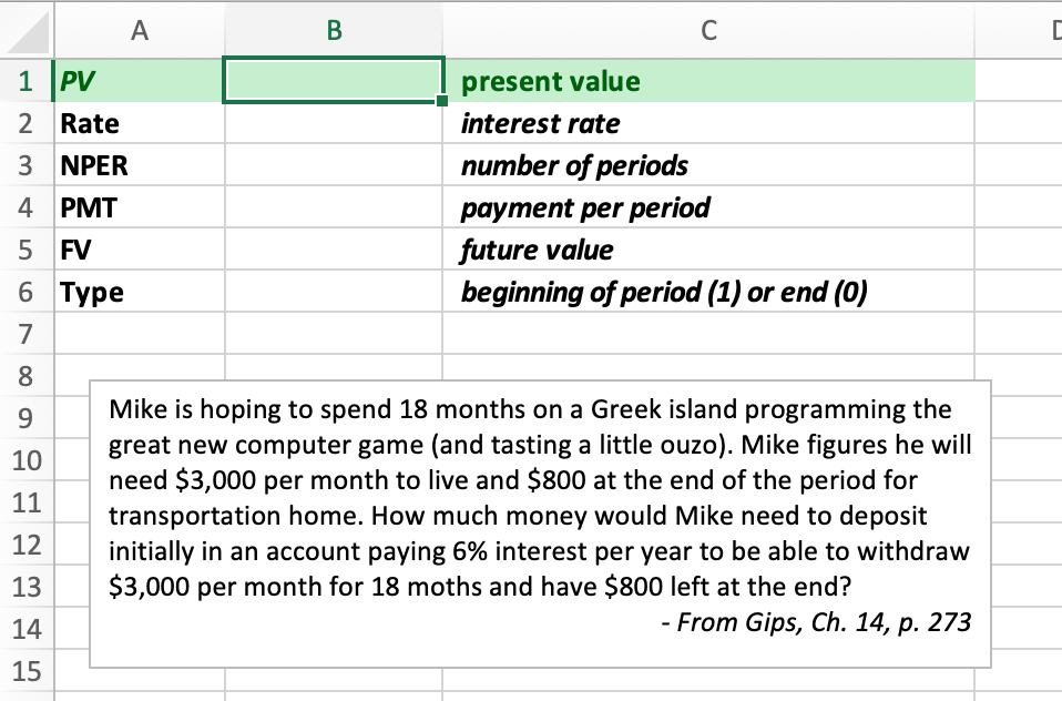  please solve on excel and show formula for final answer. thanks