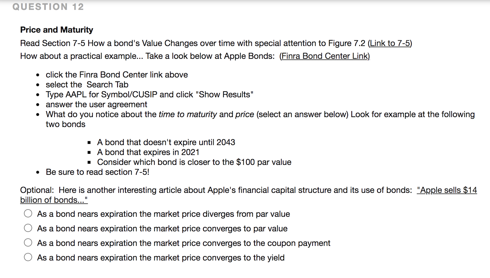 7-6 of the Textbook. Consider corporate bonds with PMT: a coupon rate