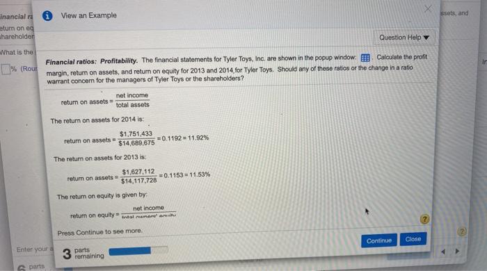return on assets, and return on equity for 2013 and 2014 for