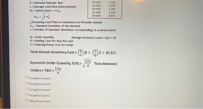 continuously monitors the inventory of all the paint located at each of