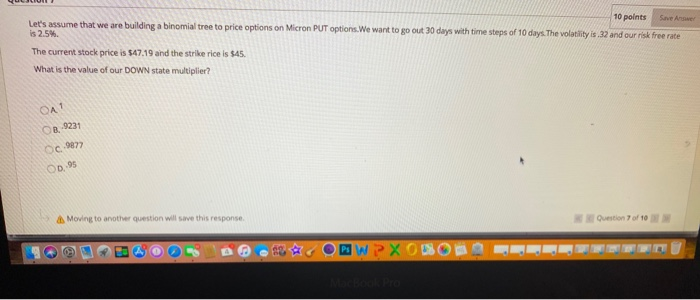  10 points Save Aner Let's assume that we are building a