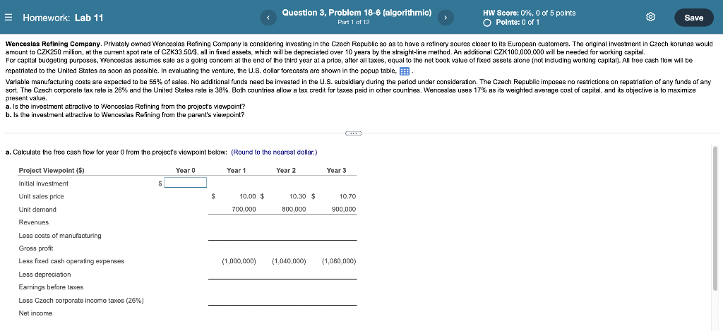  Homework: Lab 11 Question 3, Problem 18-6 (algorithmic) Part 1 of