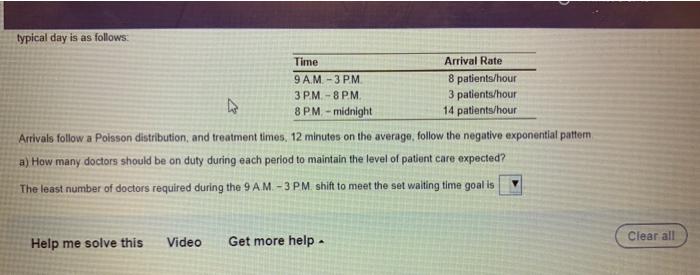 of providing treatment for patients who are at different during the day.