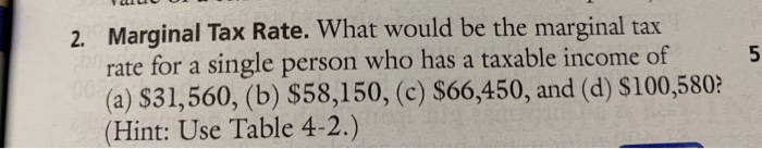 income of $50,050? (Hint: Use Table 4-3, and don't forget to subtract